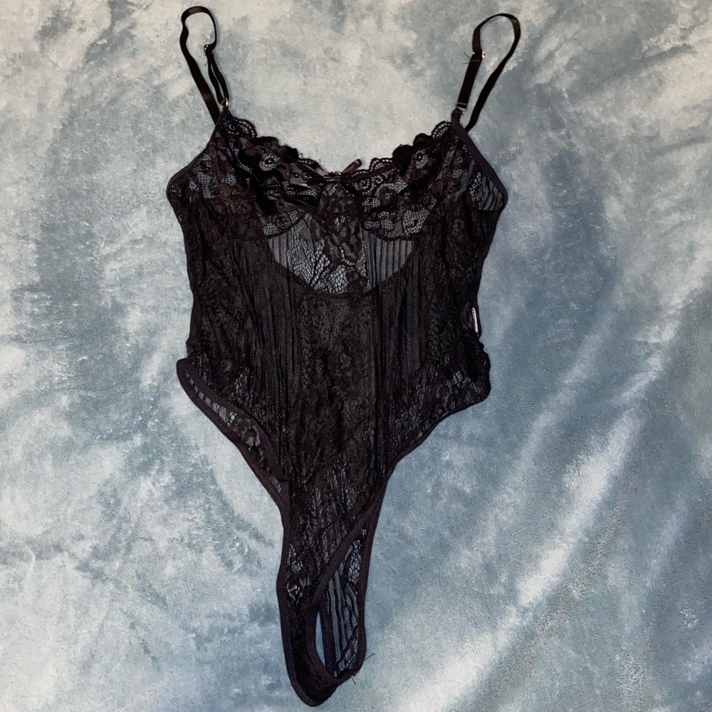 Black lace lingerie